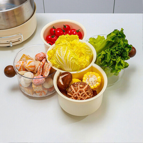 Draining Dish 360 Degree Rotating Storage Tray Drainage Layer Fruits Nuts Snacks Serving Plate Large 2