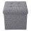 Sitzhocker Mit Stauraum Grau 38x38x38cm 3