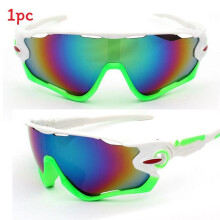 (White Green Frame)Cool Men Uv400 Outdoor Sports Sunglasses For Driving Running Hiking Eyewear
