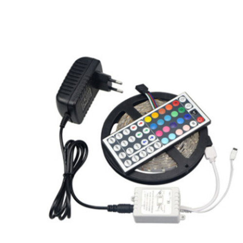 (10-EU)12v 3528rgb Ledmeter Nonwaterproof Tape For Tv Background Lighting With Mini Remote Controller 2