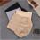 (Gray)Boxer donna vita alta addome pizzo dimagrante mutande mutande 4