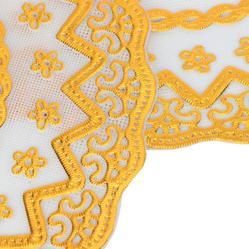 2 Stück Tischsets Gold PVC 20x20 cm Untersetzer 2