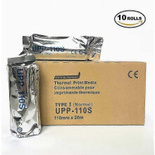 Rouleaux de papier thermique pour imprimante 110 mm x 20 m, lot de 10, compatibles avec les imprimantes ultrasoniques Sony