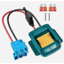 Adaptador Power Wheel para batería de 18 V con conector de arnés de cables y fusible, compatible con Peg-Perego Power Wheel de 12 volti