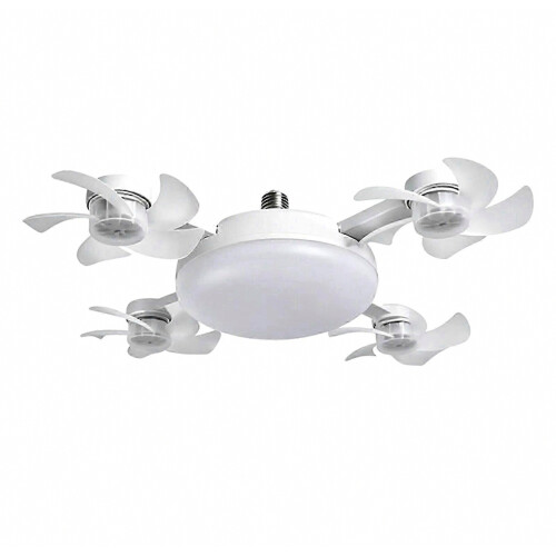 Small Ceiling Fan with Light, Remote Control, E27 Screw-in, 3-Speed Quiet Flush Mount for Kitchen and Garage