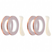 mm koperfolie tape voor Tiffany glas-in-lood knutselprojecten, 4 rollen, sterke kleefkracht, gemakkelijk te knippen en aan te brengen