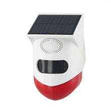 Solárny vonkajší infračervený alarm s PIR senzorom pohybu, vodotesný IP67, stroboskop 120dB, odpudzovač diviakov pre farmu