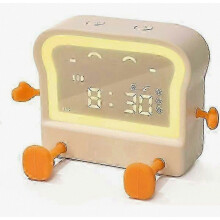 Réveil rechargeable USB pour enfants, veilleuse, fonction snooze, luminosité réglable, petit réveil de chevet pour enfants et adolescen