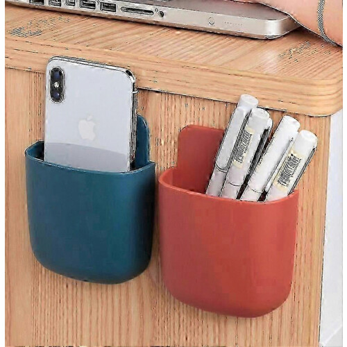 3 Pack Wall Mount Remote Control Holders, Desktop Phone Charging Organizer for Home Office Storage 1