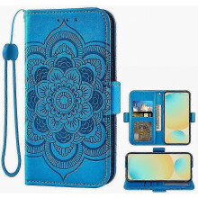 Kompatibel mit Xiaomi Redmi Note 8T Brieftaschenhülle, Leder-Klappschutzhülle mit Ständer, inklusive Trageband und Handschlaufe für Dam