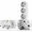 Multipresa intelligente WiFi, materiale ignifugo, blocco di sicurezza, design ovale, prolunga compatta per casa e ufficio. 2