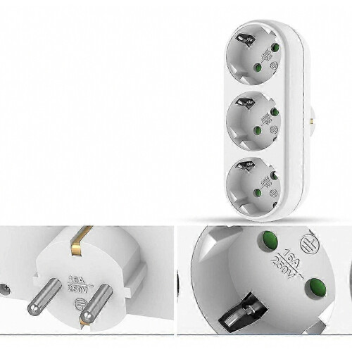 Multipresa intelligente WiFi, materiale ignifugo, blocco di sicurezza, design ovale, prolunga compatta per casa e ufficio. 1