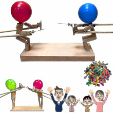 Juego de marionetas de madera hechas a mano con globos y bambú para 2 jugadores (2026) con 20 globos.