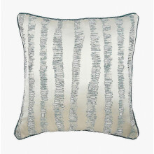 Housses de coussin décoratives, bleues, 40 x 40 cm, lot de 2, taies d'oreiller décoratives modernes à rayures jacquard