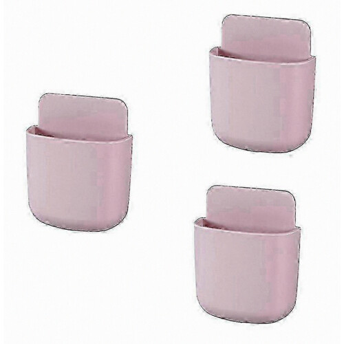3 Pack Wall Mount Remote Control Holders, Desktop Phone Charging Organizer for Home Office Storage