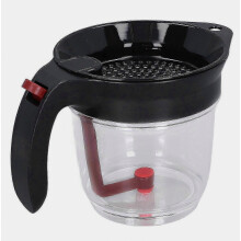 Separador de grasa con mango antideslizante, pelador multifuncional incluido, separador de salsa resistente al calor para cocinar con b