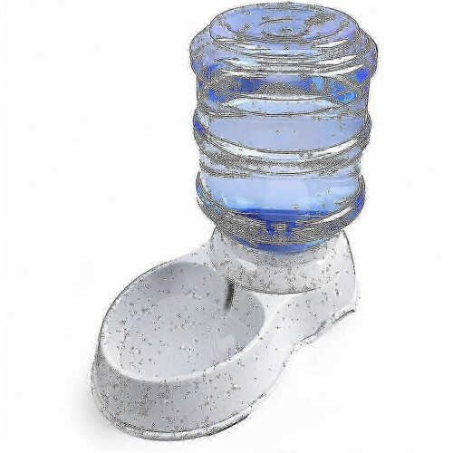 Distributore automatico di acqua a gravità da 1 gallone per cani e gatti, abbeveratoio resistente.