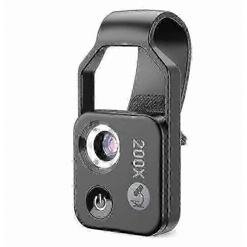 Portable Cell Phone Microscope Accessory, Mini Digital Microscope with CPL Lens and LED Light, Universal Clip On for Pho