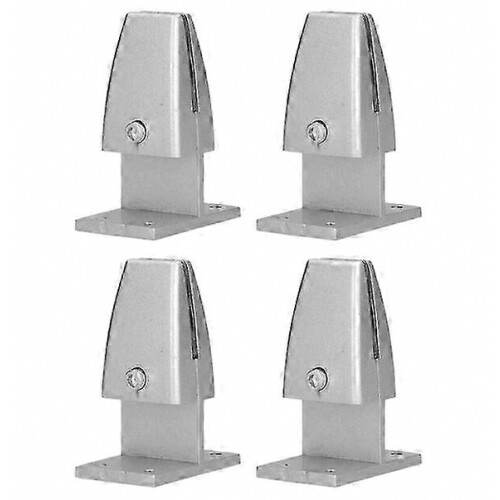 4-Piece Adjustable Silver Aluminum Alloy Desktop Screen Dividers for Office Privacy and Workspace Separation