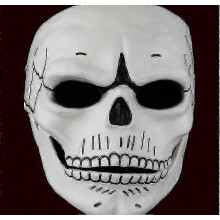 Scary Skull Skeleton Full Face Mask for Halloween Carnival Masquerade Ghost Party, High Quality Resin Costume Mask