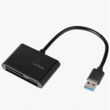 Multiformaat geheugenkaartlezeradapter voor CF-, SD-, MicroSD- en TF-kaarten. Compacte, snelle USB-toegang.