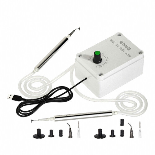 ESD Safe Vacuum Pen for IC Chip Handling with Multiple Suction Pad Options and 3 Cup Sets