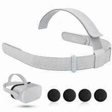 Vervangende VR-hoofdband voor Quest 2, verstelbare hoofdband met joystickkapjes voor comfort en een veilige pasvorm.