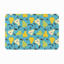 Felpudo de interior con estampado de peras de 25-26 cm, antideslizante y lavable, para entrada, suelo, puerta trasera, porche e interio