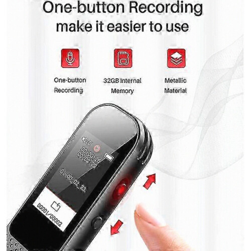 Digital Voice Recorder with 10 Meter Range, HD Recording, MP3 Playback for Classroom Note Taking and Lectures 1