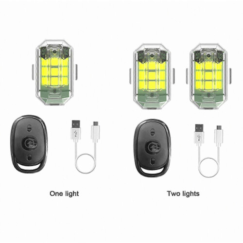 Rechargeable Wireless LED Strobe Light, 7 Colors, High Brightness Motorcycle Warning Light for Emergency Use 1