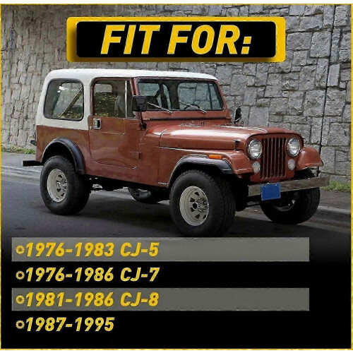 2 Pack Interior Door Handle Pull Straps Compatible with Jeep Wrangler YJ 1987-1995, Durable Replacement Accessories 2