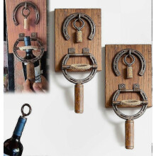 Vintage-Industrie-Wandflaschenöffner für Weinliebhaber, rustikale Küchen- und Bardekoration, langlebiges Korkenzieher-Werkzeug, Uni