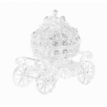 Boîte à bijoux décorative en forme de carrosse citrouille, idéale pour ranger des bijoux et décorer une table.