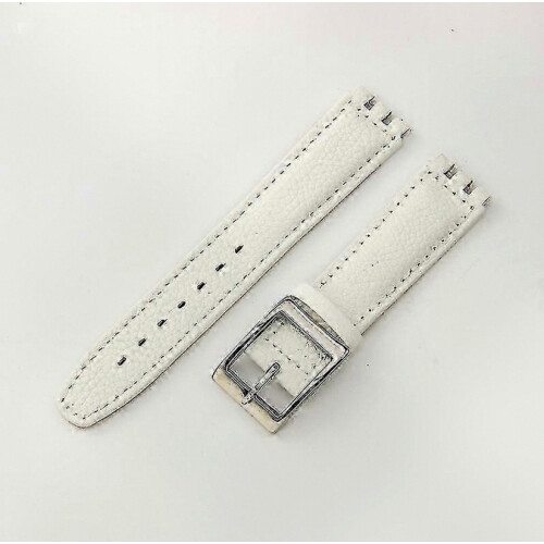 Leather Watch Strap 17mm Concave Interface Compatible with YCS YAS YGS, Black Genuine Leather