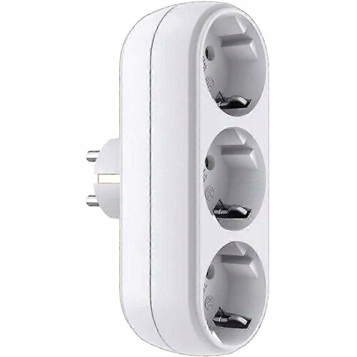 Multipresa intelligente WiFi, materiale ignifugo, blocco di sicurezza, design ovale, prolunga compatta per casa e ufficio.