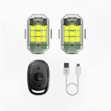 Oplaadbare draadloze LED-stroboscoop, 7 kleuren, heldere waarschuwingslamp voor motorfietsen in noodsituaties.
