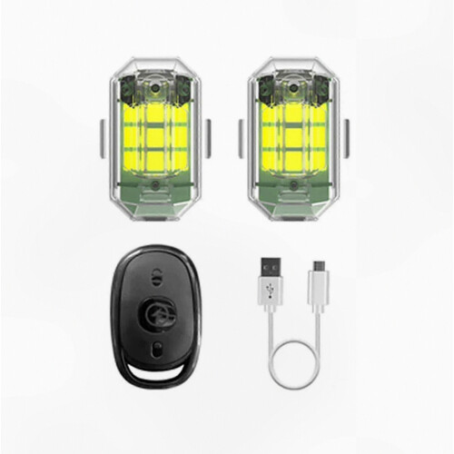 Rechargeable Wireless LED Strobe Light, 7 Colors, High Brightness Motorcycle Warning Light for Emergency Use