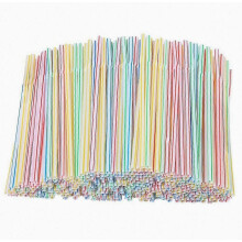Pailles jetables en plastique de 20 cm (8 pouces), paquet de 200, transparentes pour un usage quotidien