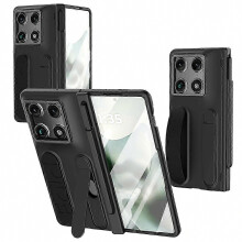 Kompatible Hülle für Motorola Razr Fold 5G, Hartschalen-PC-Handyhülle mit Ständer, Handschlaufe, Schutzglas und Stift
