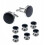 Set di gemelli e bottoni neri per camicie da smoking, accessorio formale da uomo in 8 pezzi dal design elegante 1