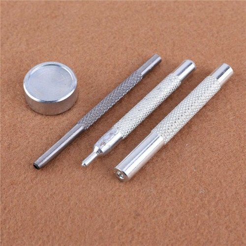 50Pcs Silver + 50 Pcs Bronze 10mm Snap Button Metal + Tool Set for Leather Handbags 2