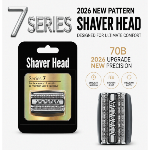 Compatible Braun Series 7 70B Electric Shaver Head Replacement Case (Black)