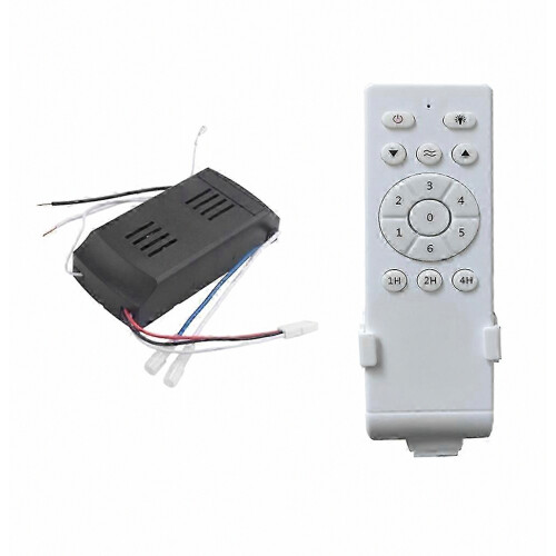 Ceiling Fan Remote Control Kit, 6-Speed Timer, Low Voltage DC Driver for Fan Lights and Easy Installation