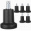 6-Pack Adjustable Chair Levelers with Plug-In Wheels and Fixed Feet for Multipurpose Use, Durable Design, Easy Installat 1