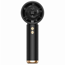 Handheld Turbo Fan USB-C Rechargeable Mini Fan with 1200 mAh Battery, Portable Black for Travel and Desk