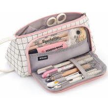 Colored Canvas Pencil Case Storage Bag, Large Capacity Pen Organizer for Markers and Stationery