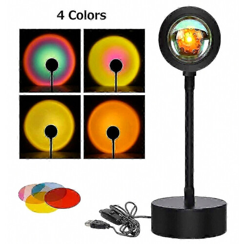 Projecteur de veilleuse intelligent effet coucher de soleil avec application et télécommande, décoration LED pour chambre, éclairage ph 1