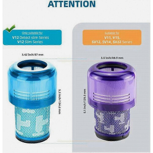 HEPA Replacement Filter for Vacuum Cleaner Models V12 Detect and Slim, Compatible with Multiple Versions, High-Efficienc 1
