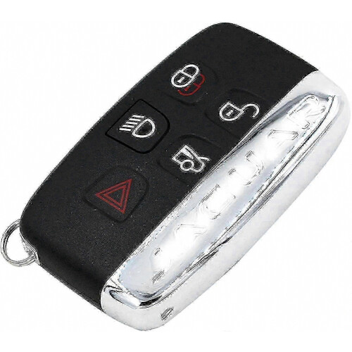 Remote Car Key Case Shell Replacement for Jaguar Xe Xf Xj Xk, 5 Button, Durable Plastic Foldable Key Cover