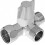 3-Way Shower Diverter Valve, Polished Chrome Solid Brass for Handheld and Overhead Shower Systems 1